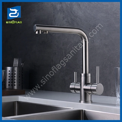 Water Filtration System Stainless Steel Faucet 3 Way Kitchen Faucet