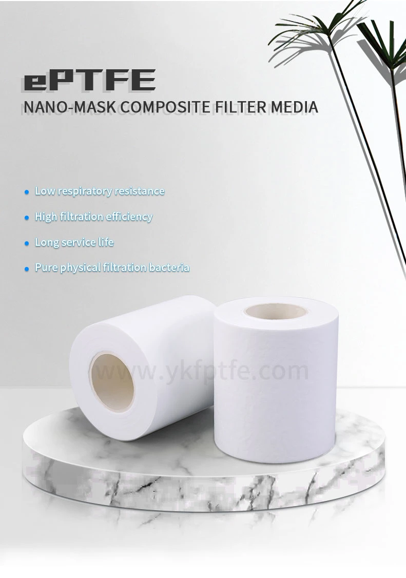 UNM 95% Filtration Efficiency PTFE Nano Face M/ask Membrane for Medical Surgical M/ask Filter Material