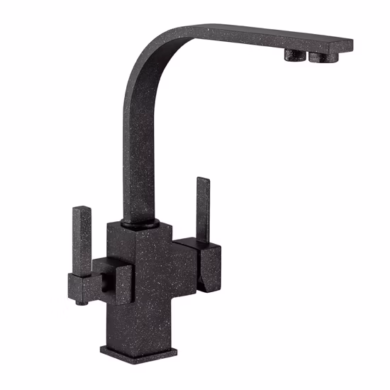 Grifo de cocina con aireador especial de tres vías elegante de latón para sistema RO